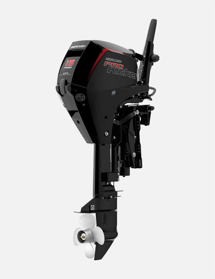 Mercury 15HP ELHPT EFI ProKicker FourStroke 20" Shaft Tiller Outboard w/ Electric Start & Power Tilt, 1A15451BK