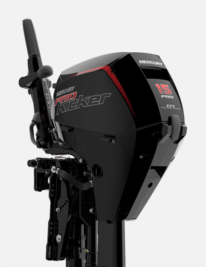 Mercury 15HP ELHPT EFI ProKicker FourStroke 20" Shaft Tiller Outboard w/ Electric Start & Power Tilt, 1A15451BK