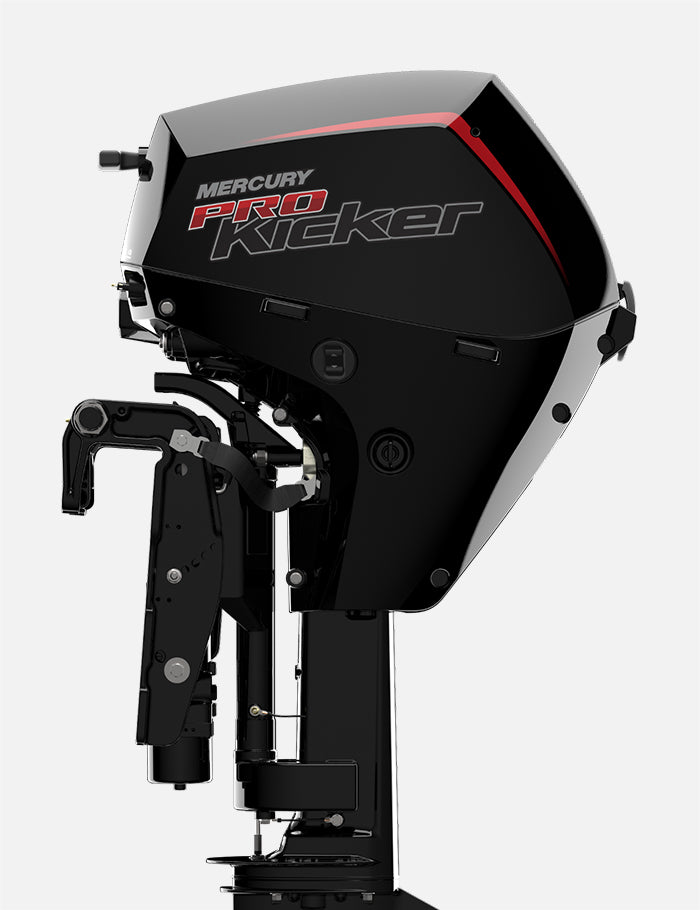Mercury 15HP EXLPT EFI ProKicker FourStroke 25" Shaft Remote Outboard w/ Electric Start & Power Tilt, 1A15462BK