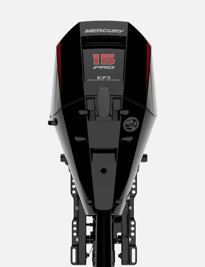 Mercury 15HP EXLPT EFI ProKicker FourStroke 25" Shaft Remote Outboard w/ Electric Start & Power Tilt, 1A15462BK