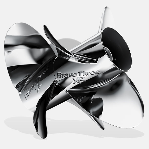 Mercury Racing Bravo Three XR Propellers. Mercury 4-Blade & 3-Blade Dual Rotating Stainless Steel Propellers For Bravo Three Drive.