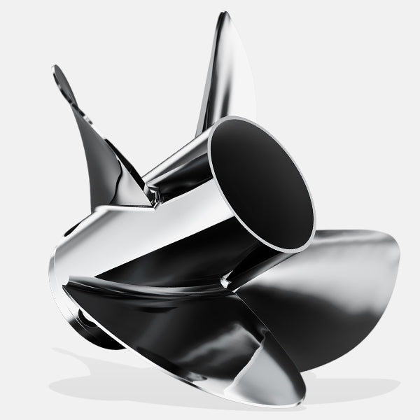 Mercury Racing Ventera Propeller. Mercury 4-Blade Stainless Steel Pro-Finished Propeller. Exceptional Performance for High-Powered Outboards.